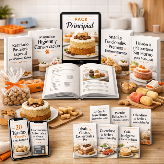 🐶🐱 Pack 5x1 Pastelería Pet + 6 Bonos